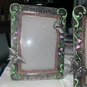 2 identical “Friends Forever” butterfly frames